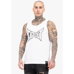 Tank top Tapout Tipton. Białe t-shirty męskie TAPOUT, bez wzorów, sportowe, bez kołnierzyka. Za 120.50 zł.