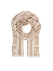 Liu Jo Szal Stola Jacquard Mon 2F5040 T0300 Beżowy. Brązowe rękawiczki damskie Liu Jo, bez wzorów, z materiału. Za 269.99 zł.