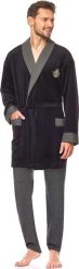 L&L Szlafrok 9101 BJ Czarny (Rozmiar XXL). Czarne szlafroki męskie L&L, l, bez wzorów, bez ramiączek, bez kaptura. Za 180.39 zł.