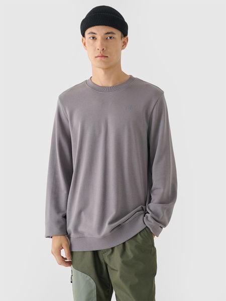4F Bluza dresowa nierozpinana bez kaptura męska - szara S. Szare bluzy męskie 4f, m, bez wzorów, z bawełny, bez kaptura. Za 129.99 zł.