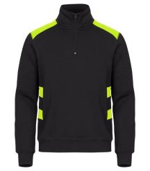 Clique Bluza Ambition Half Zip zwiększona widoczność. Żółte bluzy męskie CLIQUE, l, bez wzorów, z bawełny, bez kaptura. Za 207.03 zł.
