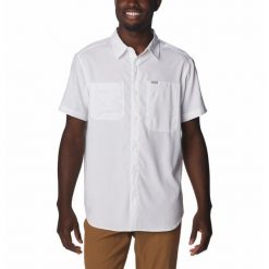 Koszula Turystyczna Męska Columbia Silver Ridge Utility Lite Short Sleeve. Białe koszule męskie Columbia, m, bez wzorów, sportowe, bez kołnierzyka, bez ramiączek. Za 280.80 zł.
