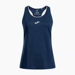 Koszulka tenisowa damska Joma Torneo Tank Top W. Niebieskie koszulki sportowe damskie Joma, s, bez wzorów, z elastanu, bez kołnierzyka, bez ramiączek, na fitness i siłownię. Za 83.99 zł.