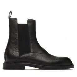 Sztyblety Emporio Armani. Czarne botki męskie Emporio Armani, bez wzorów, bez zapięcia. Za 2,029.00 zł.