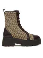 MICHAEL Michael Kors Trzewiki Blake 40T5BKFE5Y Brązowy. Brązowe botki damskie MICHAEL Michael Kors, z materiału, bez obcasa, na płaskiej podeszwie, bez zapięcia. Za 999.99 zł.