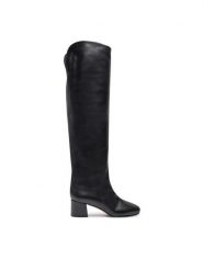 Le Silla Kozaki 1368C050RBPPGLO Czarny. Czarne kozaki damskie LE SILLA, ze skóry, bez obcasa, na słupku. Za 4,749.00 zł.