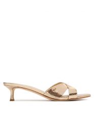 MICHAEL Michael Kors Klapki Cassidy Kitten 40S6CSMS1M Złoty. Żółte klapki damskie MICHAEL Michael Kors, bez wzorów, ze skóry, bez obcasa. Za 569.99 zł.