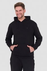 GUESS Czarna męska bluza Aldwin Hooded, Rozmiar XXL. Czarne bluzy męskie Guess, l, z aplikacjami, bez kaptura. W wyprzedaży za 278.99 zł.