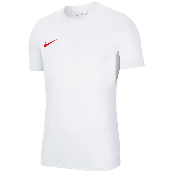 Koszulka do piłki nożnej męska Nike Dry Park VII Dri-Fit. Białe koszulki sportowe męskie Nike, m, bez wzorów, bez kołnierzyka, bez ramiączek, do piłki nożnej, dri-fit (nike). Za 81.94 zł.