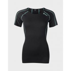 Koszulka termoaktywna damska Halti Ultra Cool Mesh SS. Czarne koszulki sportowe damskie Halti, bez wzorów, z meshu, bez kołnierzyka, bez ramiączek, narciarskie. Za 249.99 zł.