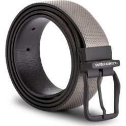 Pasek Męski TRUSSARDI JEANS - Belt 71L00045 105 E200. Czarne paski damskie TRUSSARDI JEANS, w paski, z jeansu. W wyprzedaży za 239.00 zł.