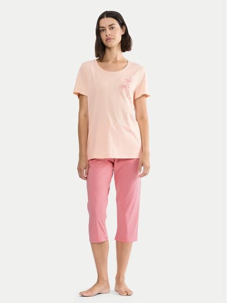 Triumph Piżama Sets 10227221 Różowy Regular Fit. Czerwone piżamy damskie Triumph, bez wzorów, z bawełny, bez ramiączek. Za 159.99 zł.