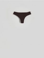 Dół bikini - ciemnobrązowy. Brązowe bikini damskie Reserved, l, bez wzorów. Za 59.99 zł.