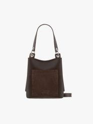 Ciemnobrązowa torebka tote. Brązowe listonoszki damskie Brawo sp. z o.o., bez wzorów, z materiału, eleganckie, bez dodatków. Za 399.99 zł.