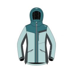 Długa kurtka narciarska z kapturem dla dziewczynki CMP. Niebieskie buty zimowe dziewczęce CMP, bez wzorów, bez zapięcia. Za 416.00 zł.