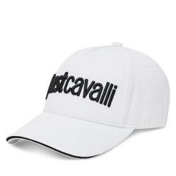 Czapka z daszkiem Just Cavalli. Białe czapki i kapelusze damskie Just Cavalli, bez wzorów. Za 159.99 zł.
