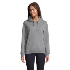 Bluza damska z kapturem Sol's Nicholas. Szare bluzy damskie SOL'S, s, bez wzorów, z bawełny, z kapturem. Za 233.10 zł.