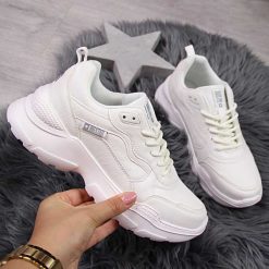 Buty sportowe damskie białe Big Star. Białe obuwie sportowe damskie Big Star, bez wzorów. Za 149.99 zł.
