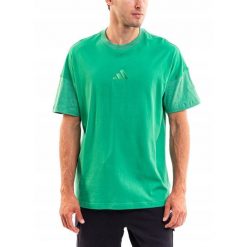 Koszulka Mężczyzna adidas T-shirt Bluzka Sportowa Bawełniana Treningowa r. L. Zielone koszulki sportowe męskie Adidas, l, bez wzorów, z bawełny, sportowe, bez kołnierzyka. Za 127.00 zł.