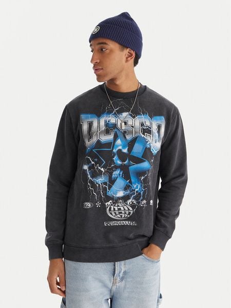 DC Shoes Bluza Skull Shock Crew EDYSF03251 Szary Regular Fit. Szare bluzy męskie DC Shoes, m, bez wzorów, z bawełny, bez kaptura. Za 319.99 zł.