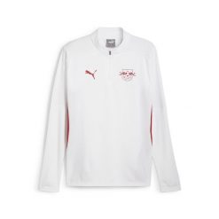 Męska bluza treningowa z zamkiem 1/4 RB Leipzig PUMA White Club Red. Białe bluzy męskie Puma, m, bez wzorów, bez kaptura. Za 298.77 zł.