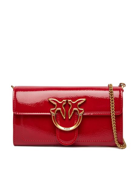 PINKO Torebka Love One Wallet C PE25 PLTT 100062 A1UV Czerwony. Czerwone torebki do ręki damskie Pinko, bez wzorów, ze skóry, wizytowe, bez dodatków. Za 669.99 zł.