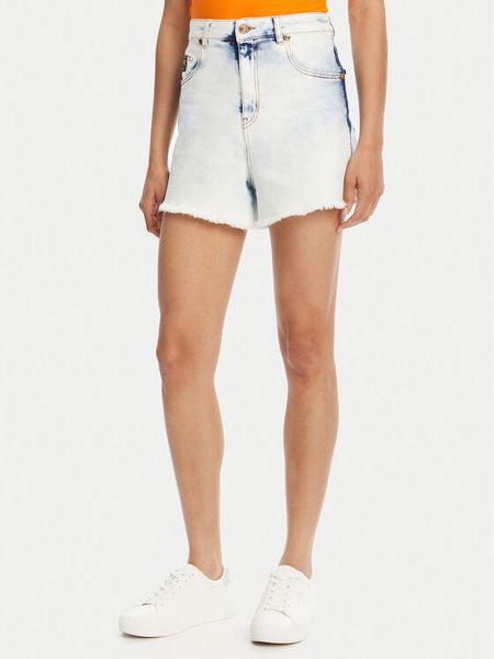 Versace Jeans Couture Szorty jeansowe 78HAD51R Niebieski Straight Fit. Niebieskie szorty damskie Versace Jeans Couture, bez wzorów, z bawełny. Za 899.99 zł.