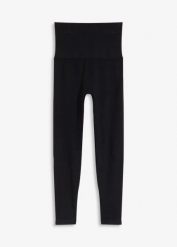 Bezszwowe legginsy rajstopowe. Czarne legginsy damskie bonprix, m, bez wzorów. Za 67.99 zł.
