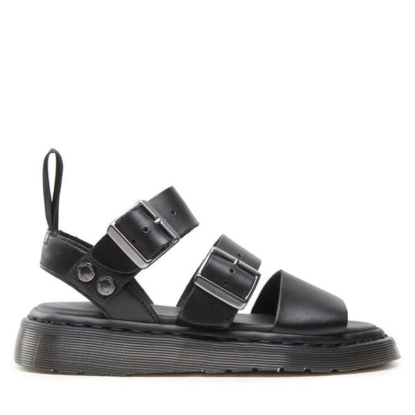 Sandały Dr. Martens. Czarne sandały damskie Dr. Martens, bez wzorów, bez obcasa, na płaskiej podeszwie, bez zapięcia. Za 399.99 zł.