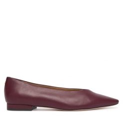 Baleriny LAUREN RALPH LAUREN. Czerwone baleriny damskie Lauren Ralph Lauren, bez wzorów, bez obcasa. Za 769.99 zł.