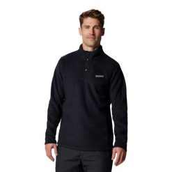 Bluza polarowa męska Columbia Steens Mountain Half Snap II. Czarne bluzy męskie Columbia, m, bez wzorów, z polaru, bez kaptura, trekkingowe. Za 149.99 zł.