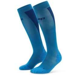 Męskie długie skarpety kompresyjne sportowe Core Ultralight CEP. Niebieskie skarpety męskie CEP, bez wzorów, z elastanu. Za 199.00 zł.