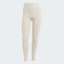 Legginsy All Me 7/8. Brązowe legginsy sportowe damskie Adidas, l, bez wzorów, z elastanu, na fitness i siłownię. Za 238.25 zł.