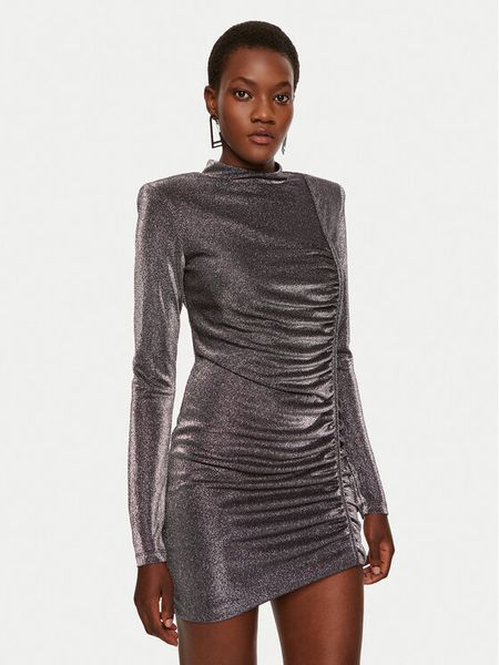 Simona Corsellini Sukienka koktajlowa A24CEAB049 Fioletowy Slim Fit. Fioletowe sukienki damskie SIMONA CORSELLINI, bez wzorów, z syntetyku, wizytowe, bez kołnierzyka, bez ramiączek. Za 629.99 zł.