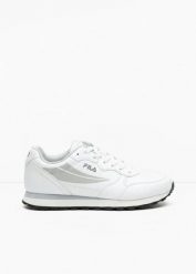 Sneakersy Fila z siateczkową wstawką. Białe obuwie sportowe damskie bonprix, bez wzorów. Za 154.99 zł.