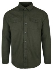 Męska Wygodna Koszula Weekendowa – Brave Soul - Khaki. Zielone koszule męskie Brave Soul, l, bez wzorów, z bawełny, casualowe, bez kołnierzyka, bez ramiączek. Za 119.00 zł.
