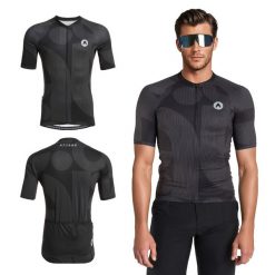 Koszulka rowerowa męska ATTABO Vites. Czarne buty sportowe męskie ATTABO, m, bez wzorów, bez kołnierzyka, bez ramiączek, rowerowe. Za 89.99 zł.