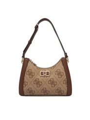 Guess Torebka Karnilla HWOS99 01180 Brązowy. Brązowe torebki do ręki damskie Guess, z aplikacjami, ze skóry, bez dodatków. Za 589.99 zł.