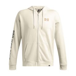 Bluza męska Under Armour Project Rock HWT Full Zip. Brązowe bluzy męskie Under Armour, l, bez wzorów, bez kaptura, na fitness i siłownię. Za 309.99 zł.