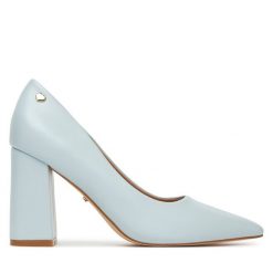 Czółenka DeeZee. Niebieskie czółenka damskie DeeZee, bez wzorów, bez obcasa, bez zapięcia. Za 139.99 zł.