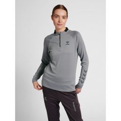 Bluza damska z zamkiem błyskawicznym Hummel hmlGG12 Action. Szare bluzy damskie Hummel, s, bez wzorów, bez kaptura. Za 170.00 zł.