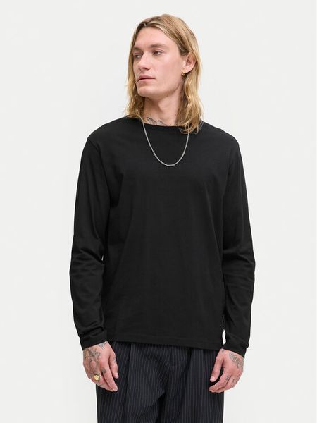 Jack & Jones Longsleeve Basic 12279538 Czarny Regular Fit. Czarne bluzki z długim rękawem męskie Jack & Jones, m, bez wzorów, z bawełny, bez kołnierzyka. Za 71.99 zł.