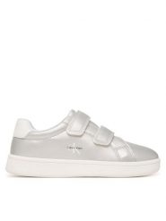 Calvin Klein Sneakersy Low Cut Velcro V1A9-83205-0376 S Srebrny. Szare buty sportowe dziewczęce Calvin Klein, bez wzorów, ze skóry, bez zapięcia. Za 349.99 zł.