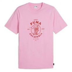 Koszulka sportowa męska Puma Graphics Gelateria Tee. Czerwone koszulki sportowe męskie Puma, m, bez wzorów, bez kołnierzyka, bez ramiączek. Za 178.00 zł.