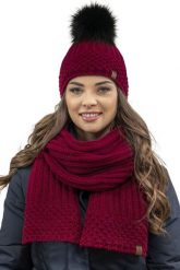 Vivisence Vivisence 7016Kmpl bordowy UNI Komplet czapka+szalik. Czerwone czapki dla dzieci Vivisence, bez wzorów. Za 164.99 zł.