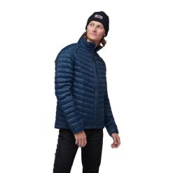 Kurtka turystyczna puchowa męska Black Diamond Access Down Jacket. Niebieskie kurtki męskie Black Diamond, l, bez wzorów, z puchu, sportowe, bez kaptura. Za 659.99 zł.