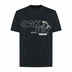 Oakley FROGSKIN WARSAW Męska koszulka T-shirt w kolorze czarnym, rozmiar XXL. Czarne koszulki sportowe męskie Oakley, m, z aplikacjami, bez kołnierzyka, bez ramiączek. Za 127.60 zł.