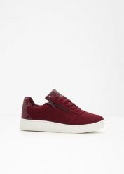 Sneakersy z wyściełaną podeszwą wewnętrzną. Czerwone obuwie sportowe damskie bonprix, bez wzorów. Za 109.99 zł.