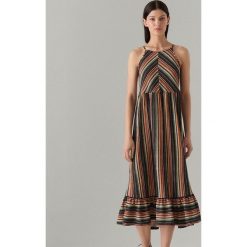 Midi sukienka w paski - Czarny. Sukienki damskie marki Mohito. Za 119.99 zł.
