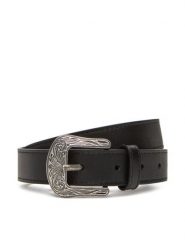 LAUREN RALPH LAUREN Pasek Damski 412969453001 Czarny. Czarne paski damskie Lauren Ralph Lauren, bez wzorów, ze skóry. Za 359.99 zł.